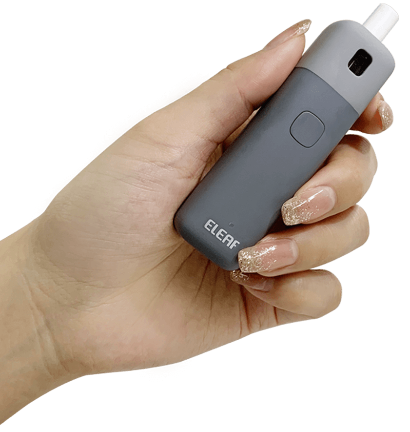 Handcheck of Eleaf IORE CRAYON, a compact vape kit with comfortable grip